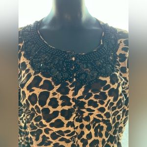 INC leopard print shirt